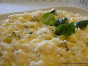 Risotto con pera y Gorgonzola